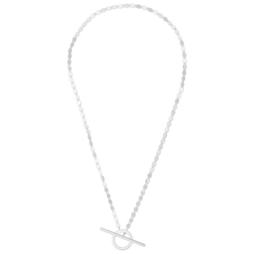 Lana Jewelry White 14k Toggle Nude One Strand Chain Necklace